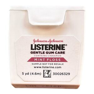 Listerine Gentle Gum Care Cinnamon Mint Woven Floss 5 yd Sample Size